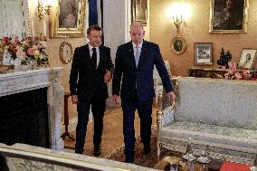 NO TABLOIDS - President Macron Visiting Monaco