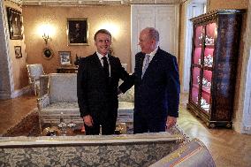 NO TABLOIDS - President Macron Visiting Monaco