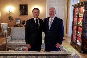 NO TABLOIDS - President Macron Visiting Monaco