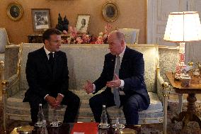 NO TABLOIDS - President Macron Visiting Monaco