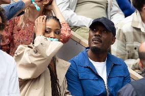 2025 French Open - Celebrities In Stand Day 14 NB