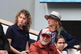 2025 French Open - Celebrities In Stand Day 14 NB