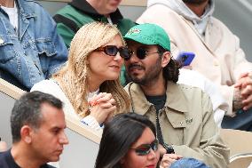 2025 French Open - Celebrities In Stand Day 14 NB
