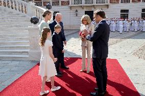 NO TABLOIDS - President Macron Visiting Monaco