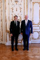 NO TABLOIDS - President Macron Visiting Monaco