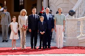NO TABLOIDS - President Macron Visiting Monaco