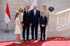 NO TABLOIDS - President Macron Visiting Monaco