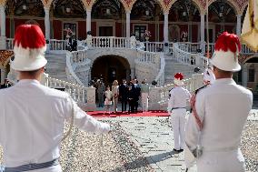NO TABLOIDS - President Macron Visiting Monaco