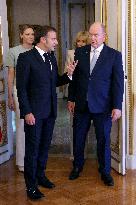 NO TABLOIDS - President Macron Visiting Monaco