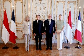 NO TABLOIDS - President Macron Visiting Monaco