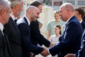 NO TABLOIDS - President Macron Visiting Monaco