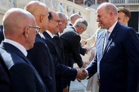 NO TABLOIDS - President Macron Visiting Monaco