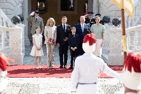 French President Macron visits Monaco