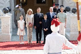 French President Macron visits Monaco
