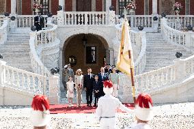 French President Macron visits Monaco