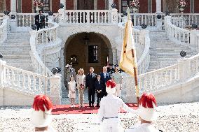 French President Macron visits Monaco