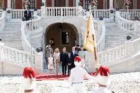 French President Macron visits Monaco