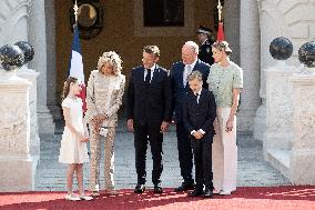 French President Macron visits Monaco