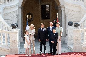 French President Macron visits Monaco