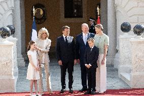 French President Macron visits Monaco