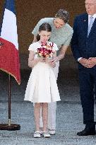 French President Macron visits Monaco