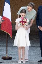 French President Macron visits Monaco