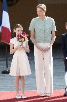 French President Macron visits Monaco