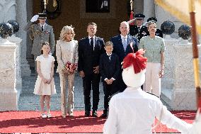French President Macron visits Monaco