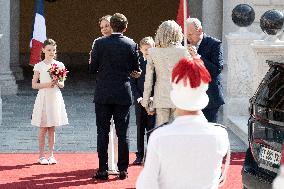 French President Macron visits Monaco