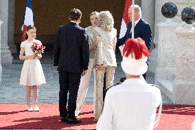 French President Macron visits Monaco