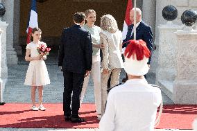 French President Macron visits Monaco