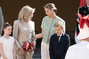 French President Macron visits Monaco