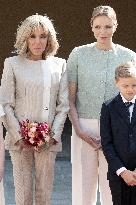 French President Macron visits Monaco