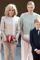 French President Macron visits Monaco