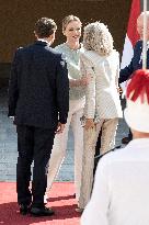 French President Macron visits Monaco