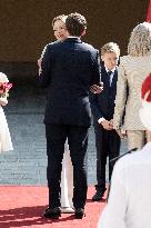 French President Macron visits Monaco