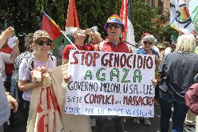 National Demonstration For Gaza in Italy - Rome