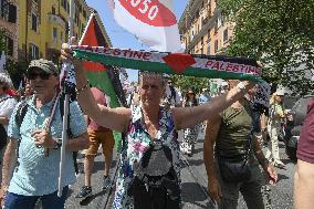 National Demonstration For Gaza in Italy - Rome