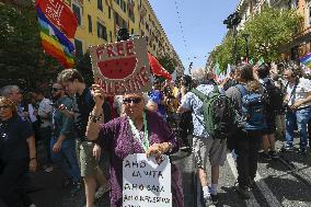National Demonstration For Gaza in Italy - Rome