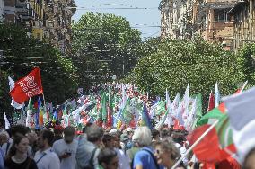 National Demonstration For Gaza in Italy - Rome