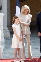 French President Macron visits Monaco