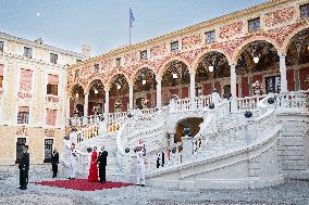 French President Macron visits Monaco.