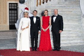French President Macron visits Monaco.