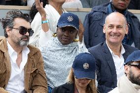 2025 French Open - Celebrities In Stand Day 14 NB