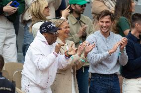 2025 French Open - Celebrities In Stand Day 14 NB