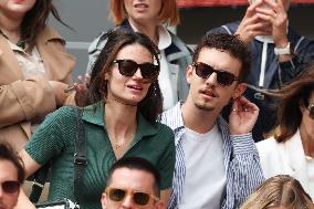 2025 French Open - Celebrities In Stand Day 14 NB