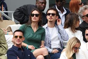 2025 French Open - Celebrities In Stand Day 14 NB