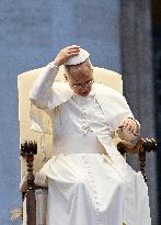 Pope Leo XIV Leads A Pentecost Vigil Prayer - Vatican