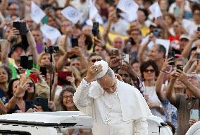 Pope Leo XIV Leads A Pentecost Vigil Prayer - Vatican