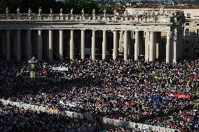 Pope Leo XIV Leads A Pentecost Vigil Prayer - Vatican